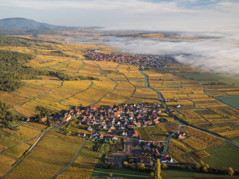 Dieffenthal Vue aérienne de Dieffenthal en automne